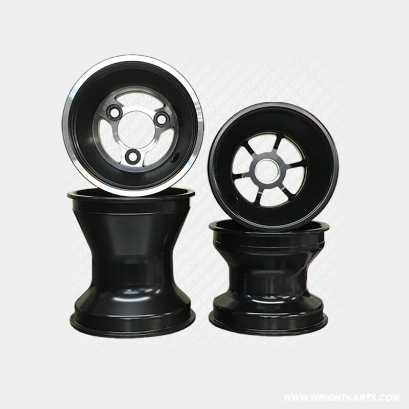 SWRD Wright Black Bambino & Cadet Wheel Set 110/140mm c/w Valves & Bearings
